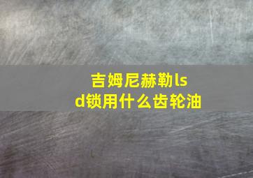 吉姆尼赫勒lsd锁用什么齿轮油