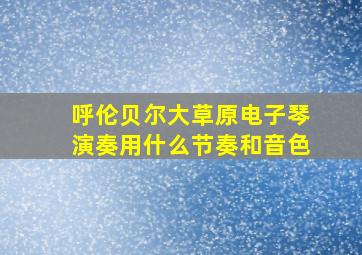 呼伦贝尔大草原电子琴演奏用什么节奏和音色