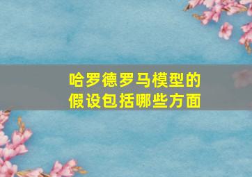 哈罗德罗马模型的假设包括哪些方面