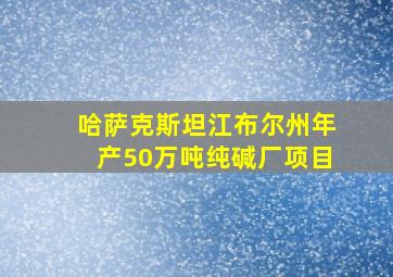 哈萨克斯坦江布尔州年产50万吨纯碱厂项目