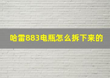 哈雷883电瓶怎么拆下来的