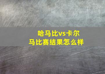 哈马比vs卡尔马比赛结果怎么样