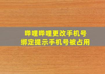 哔哩哔哩更改手机号绑定提示手机号被占用