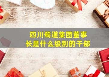 四川蜀道集团董事长是什么级别的干部