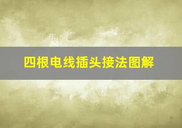 四根电线插头接法图解