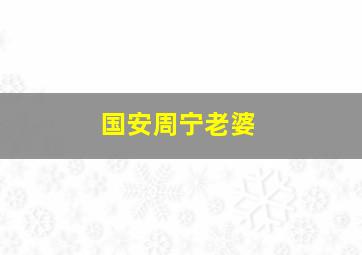 国安周宁老婆