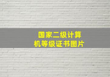 国家二级计算机等级证书图片