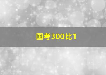 国考300比1