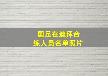 国足在迪拜合练人员名单照片