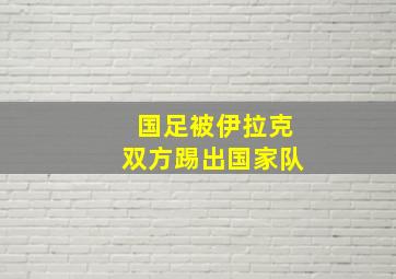 国足被伊拉克双方踢出国家队