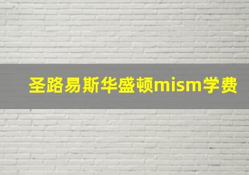 圣路易斯华盛顿mism学费