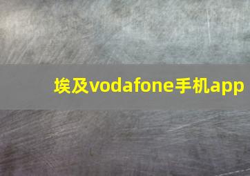 埃及vodafone手机app