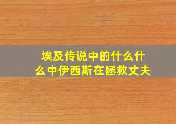 埃及传说中的什么什么中伊西斯在拯救丈夫