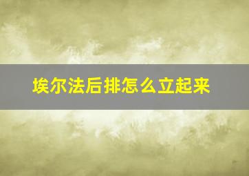 埃尔法后排怎么立起来