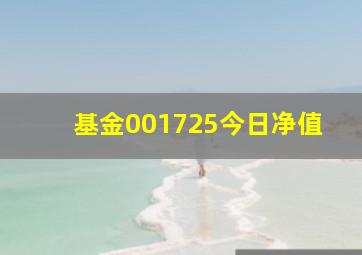 基金001725今日净值