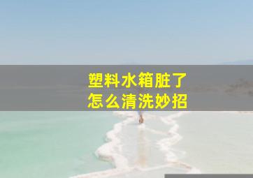 塑料水箱脏了怎么清洗妙招