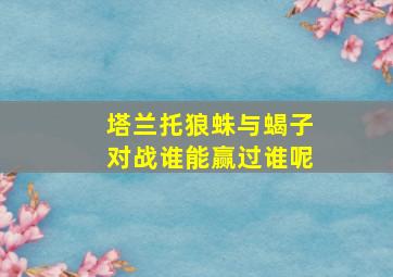 塔兰托狼蛛与蝎子对战谁能赢过谁呢