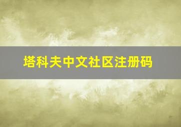 塔科夫中文社区注册码