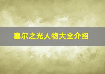 塞尔之光人物大全介绍