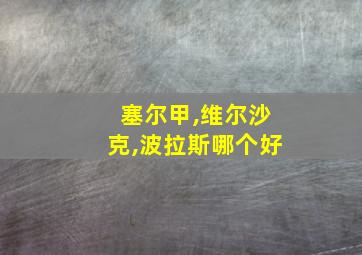 塞尔甲,维尔沙克,波拉斯哪个好