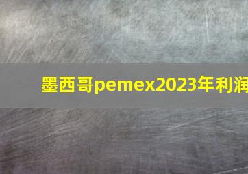 墨西哥pemex2023年利润