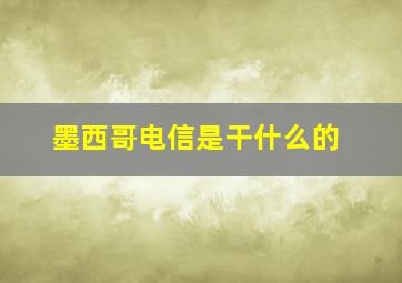 墨西哥电信是干什么的