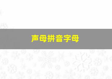 声母拼音字母