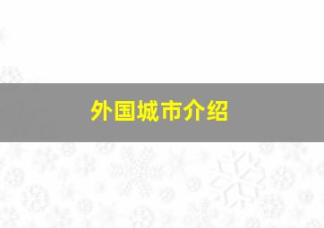 外国城市介绍