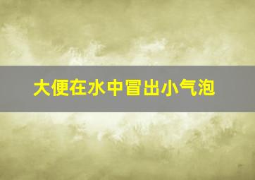 大便在水中冒出小气泡