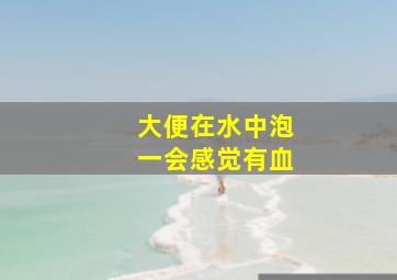 大便在水中泡一会感觉有血