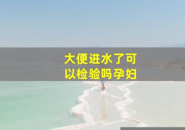 大便进水了可以检验吗孕妇