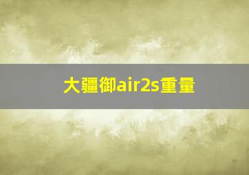 大疆御air2s重量