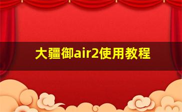 大疆御air2使用教程