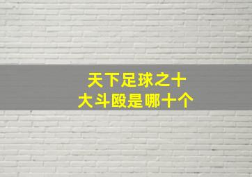 天下足球之十大斗殴是哪十个