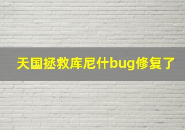 天国拯救库尼什bug修复了