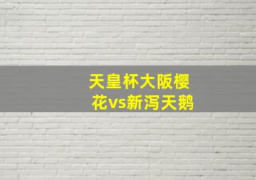 天皇杯大阪樱花vs新泻天鹅