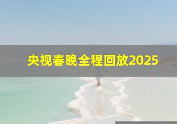 央视春晚全程回放2025