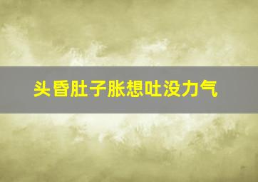 头昏肚子胀想吐没力气