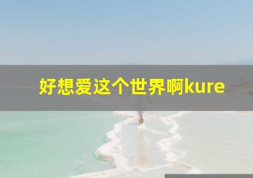 好想爱这个世界啊kure