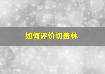 如何评价切费林