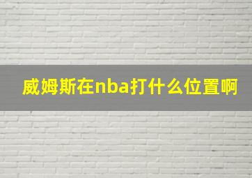 威姆斯在nba打什么位置啊