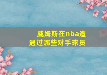 威姆斯在nba遭遇过哪些对手球员