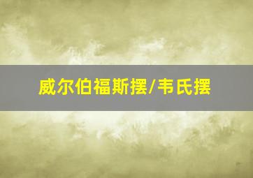 威尔伯福斯摆/韦氏摆