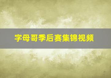 字母哥季后赛集锦视频