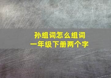 孙组词怎么组词一年级下册两个字