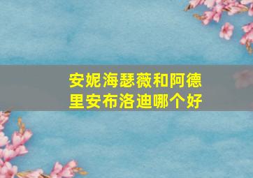 安妮海瑟薇和阿德里安布洛迪哪个好