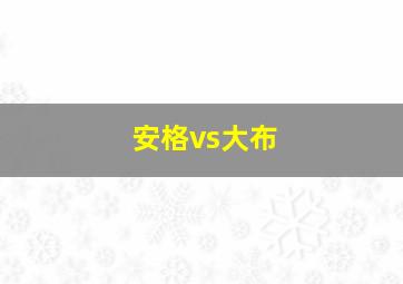 安格vs大布