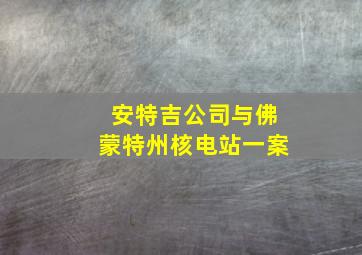 安特吉公司与佛蒙特州核电站一案