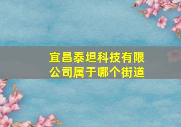 宜昌泰坦科技有限公司属于哪个街道