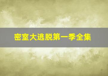 密室大逃脱第一季全集